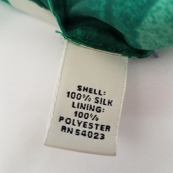 Banana Republic100% silk dress green leaf print - Picture 5 of 6